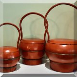 D33. 3 Asian style baskets. 